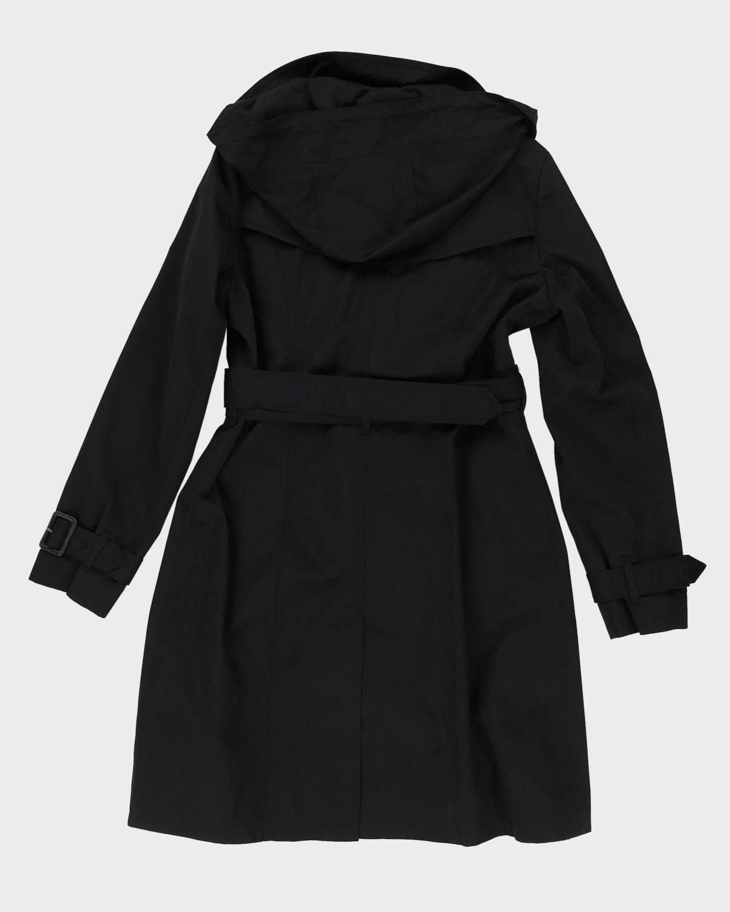 London Fog Black Mac Coat - M