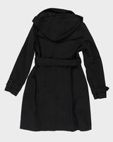 London Fog Black Mac Coat - M
