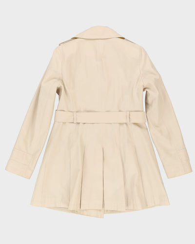 DKNY Cream And Yellow Mac Coat - S