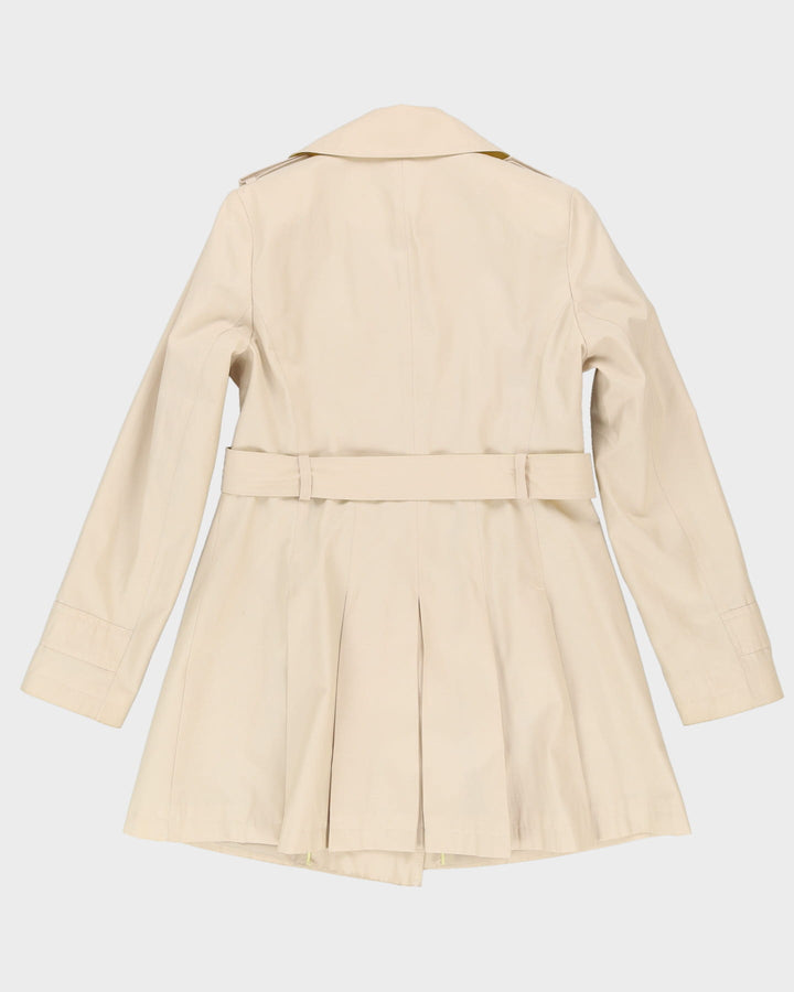 DKNY Cream And Yellow Mac Coat - S