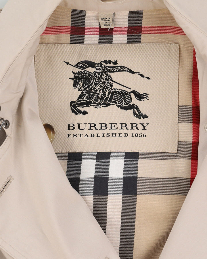 Burberry Prorsum Beige Short Mac Coat - XXS