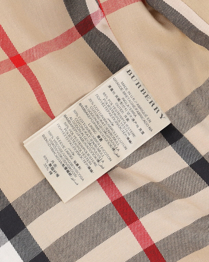 Burberry Prorsum Beige Short Mac Coat - XXS