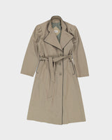 Vintage 1980s Khaki Mac Coat - S