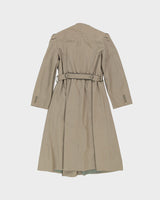 Vintage 1980s Khaki Mac Coat - S