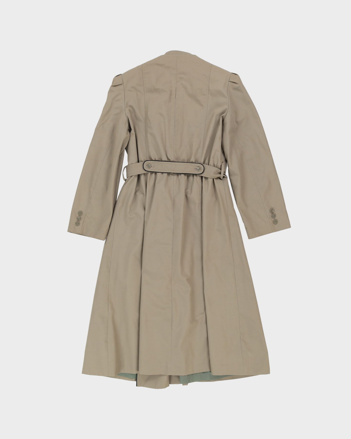 Vintage 1980s Khaki Mac Coat - S