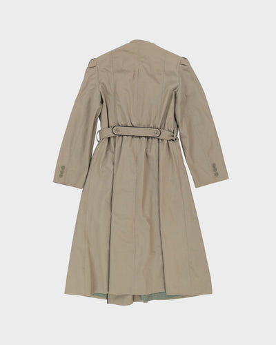 Vintage 1980s Khaki Mac Coat - S