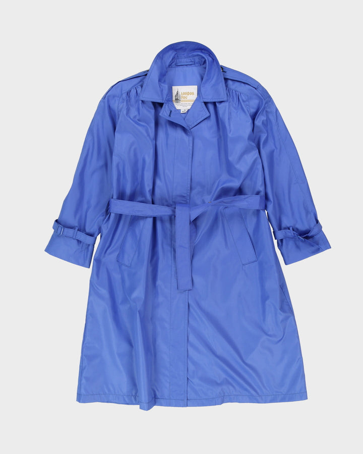 London Fog Blue Raincoat Mac Coat - L