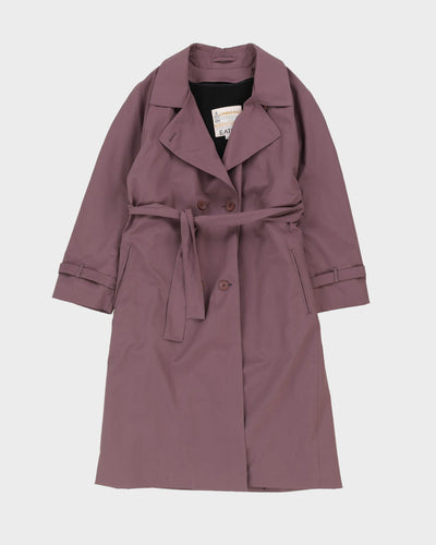 London Fog Maroon With Detachable Lining Mac Coat - M