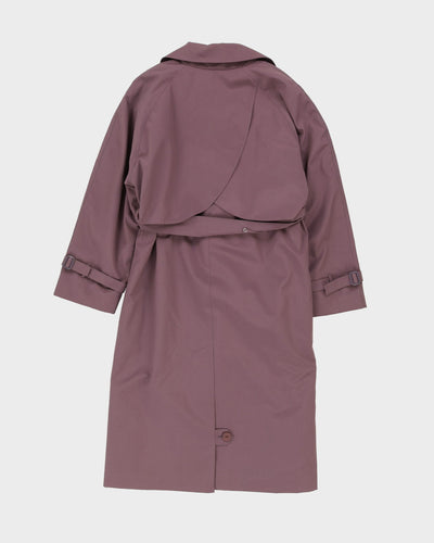 London Fog Maroon With Detachable Lining Mac Coat - M