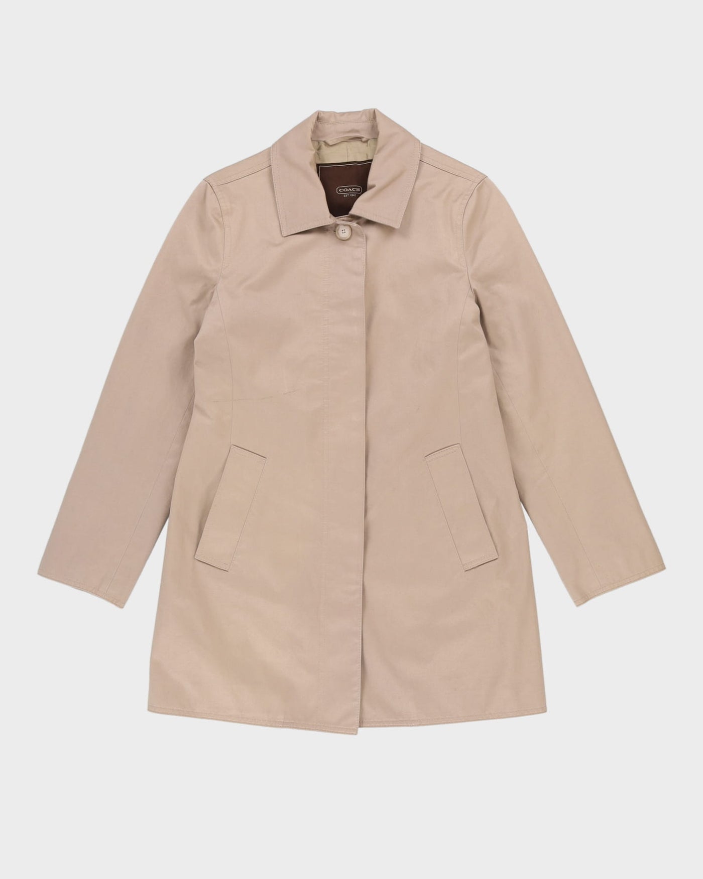 Coach Beige Mac Style Jacket - S