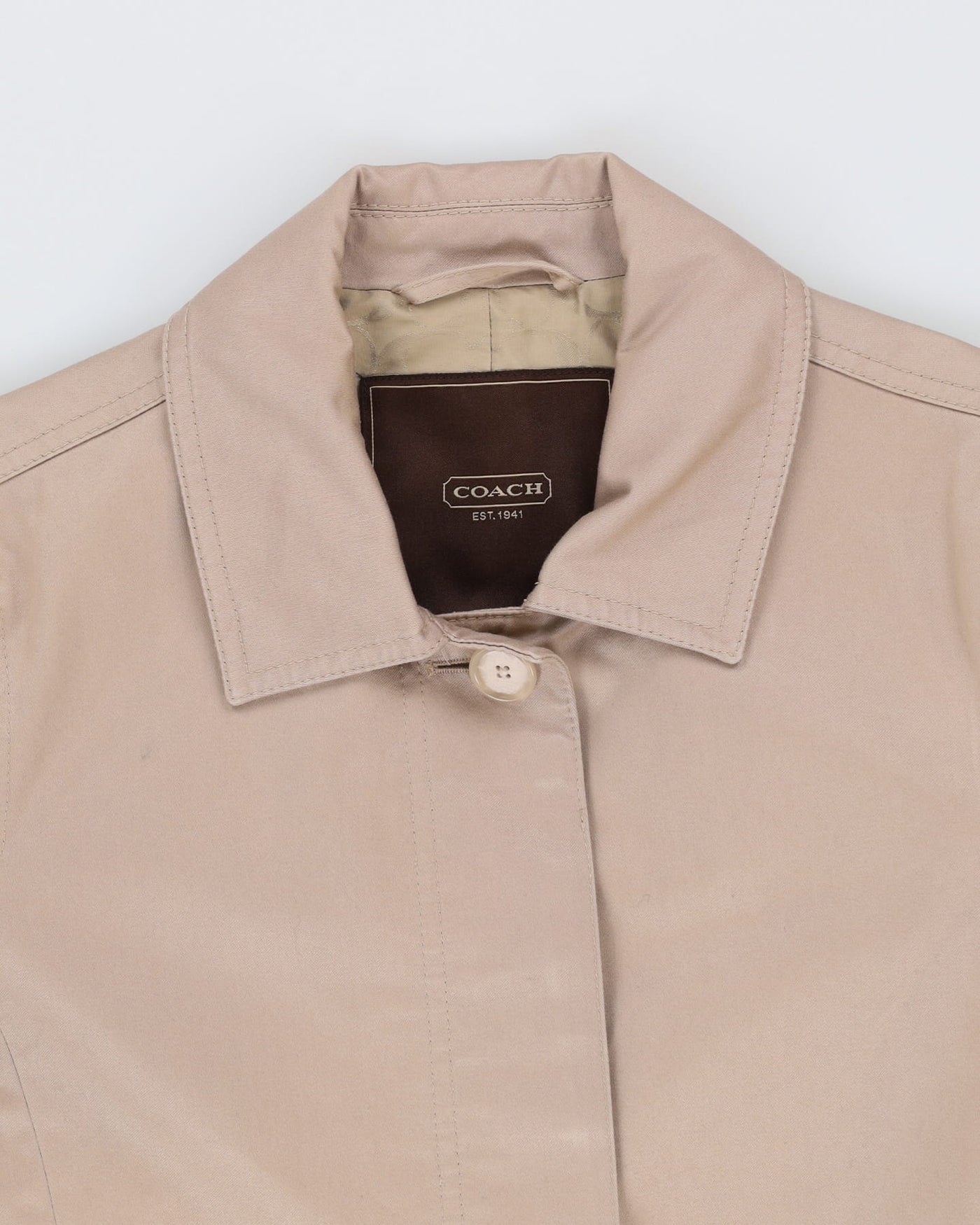 Coach Beige Mac Style Jacket - S