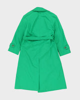 Vintage 1970s London Fog Green Mac Coat - S