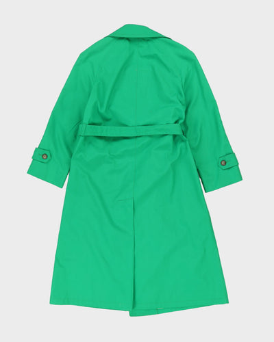 Vintage 1970s London Fog Green Mac Coat - S