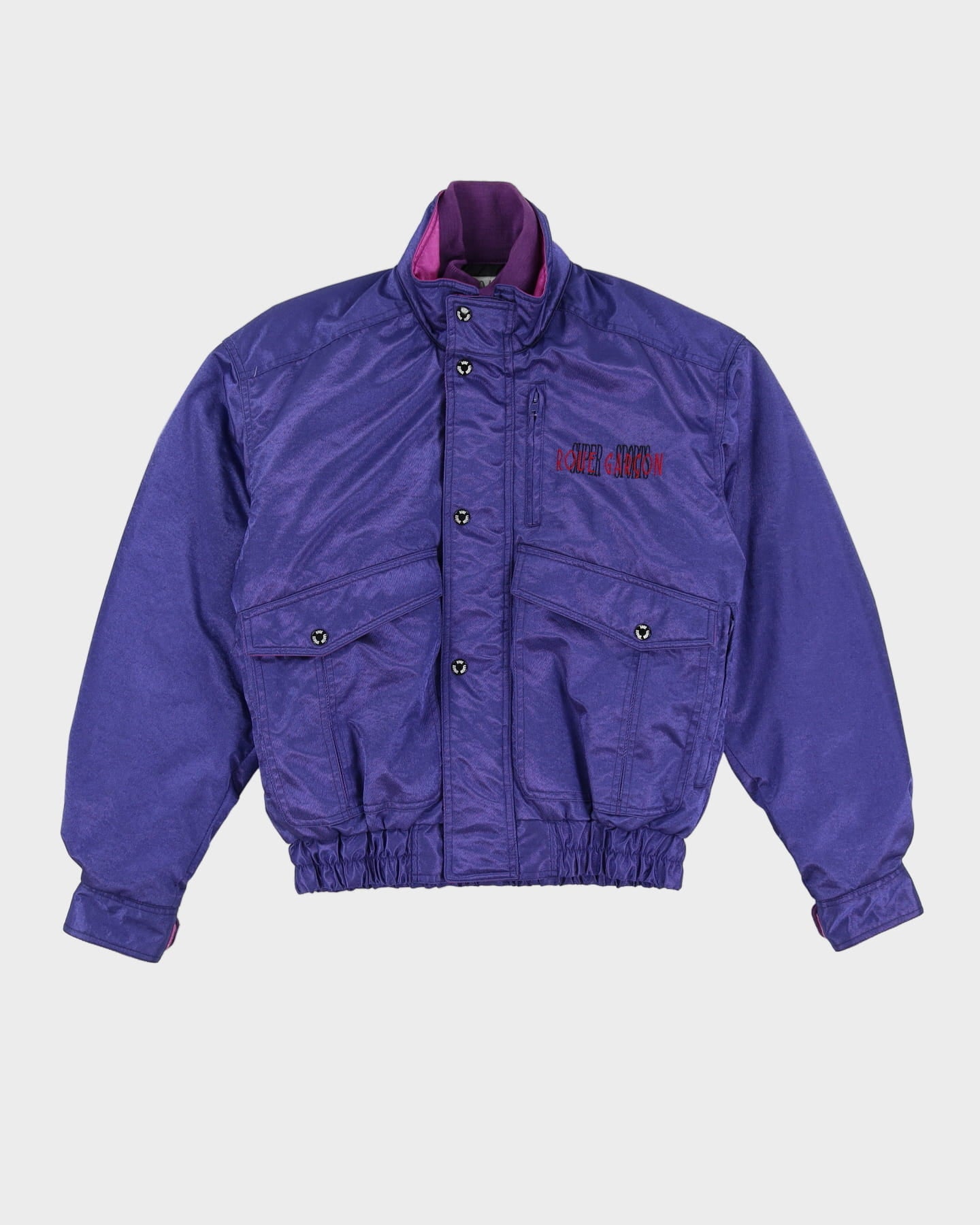 00s Roue Garcon Sports Purple Ski Style Jacket - M / L