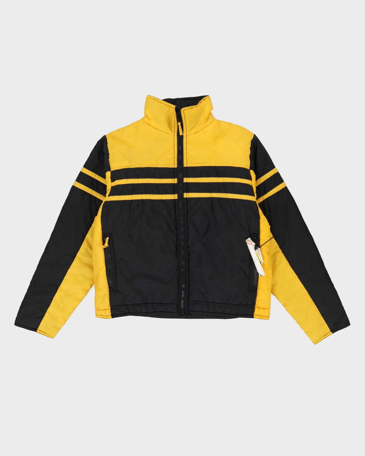 Vintage 1980s Black And Yellow Ski Jacket - S