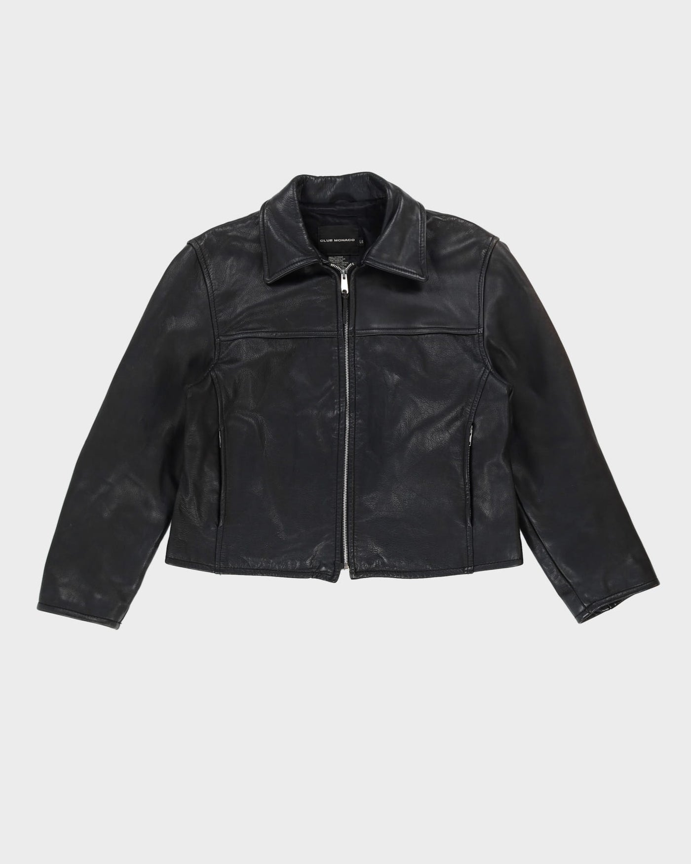 Club Monaco Black Leather Jacket - S