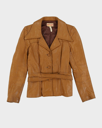 Vintage 70s Brown Leather Jacket - S