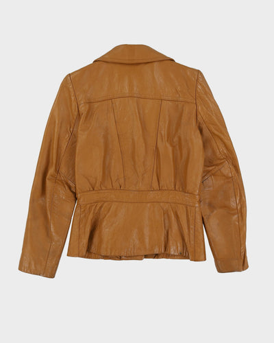 Vintage 70s Brown Leather Jacket - S