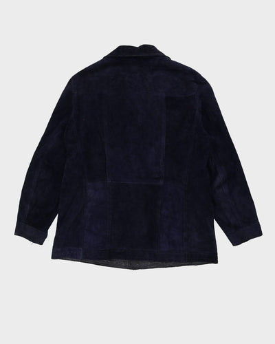 Vintage 70s Navy Leather Jacket - M