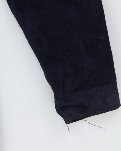 Vintage 70s Navy Leather Jacket - M