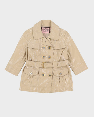 Juicy Couture Beige Wax Mac Jacket - S