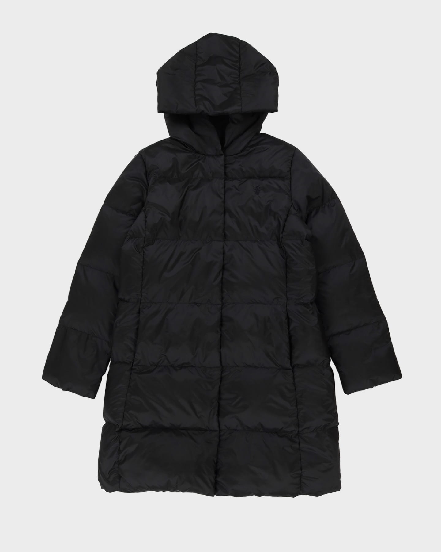 Polo Ralph Lauren Black Long Fit I Heart Polo Puffer Jacket - XL