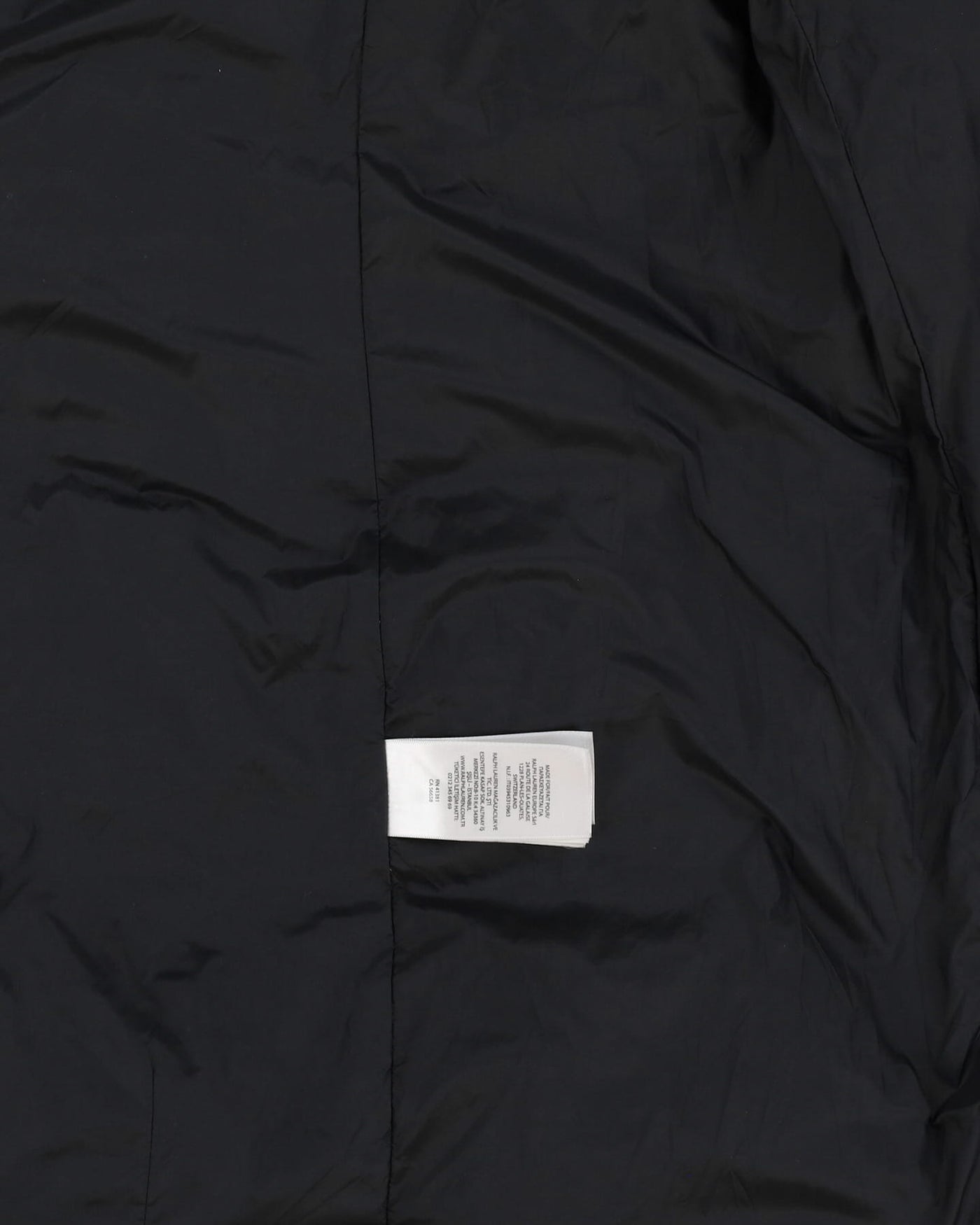 Polo Ralph Lauren Black Long Fit I Heart Polo Puffer Jacket - XL