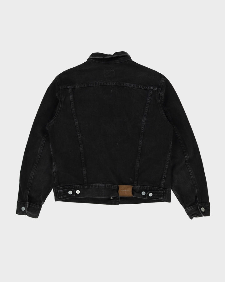 Vintage 90s Calvin Klein Black Denim Jacket - L