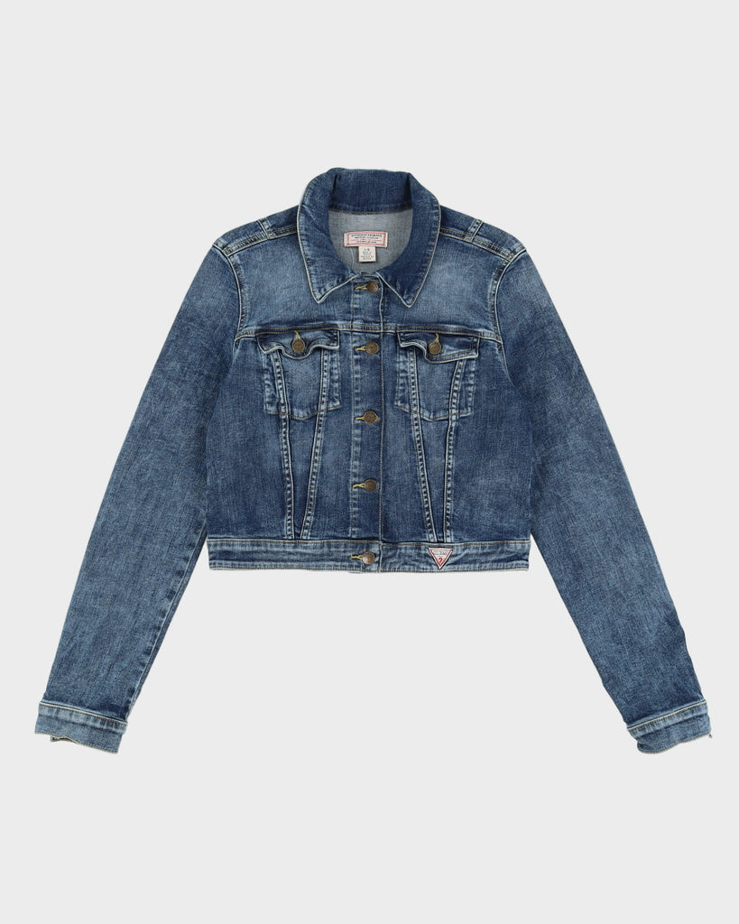 ジャケット・アウター OLD GUESS Half Zip Anorak denime y2k Guess Denim Jacket | Vintage Jean Jackets | Retro Denim