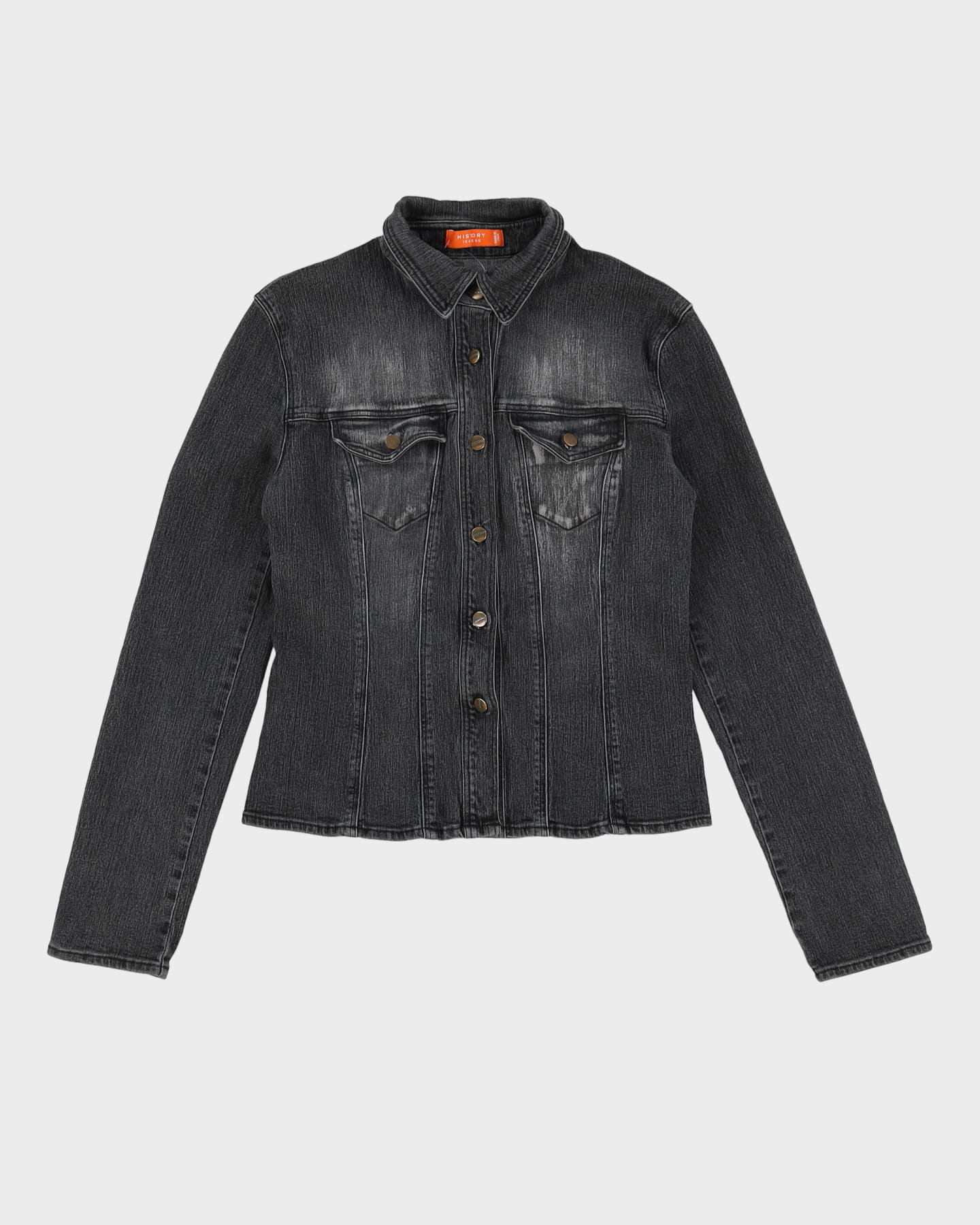 00s Y2K Iceberg X Snoopy Peanuts Grey Denim Jacket - M