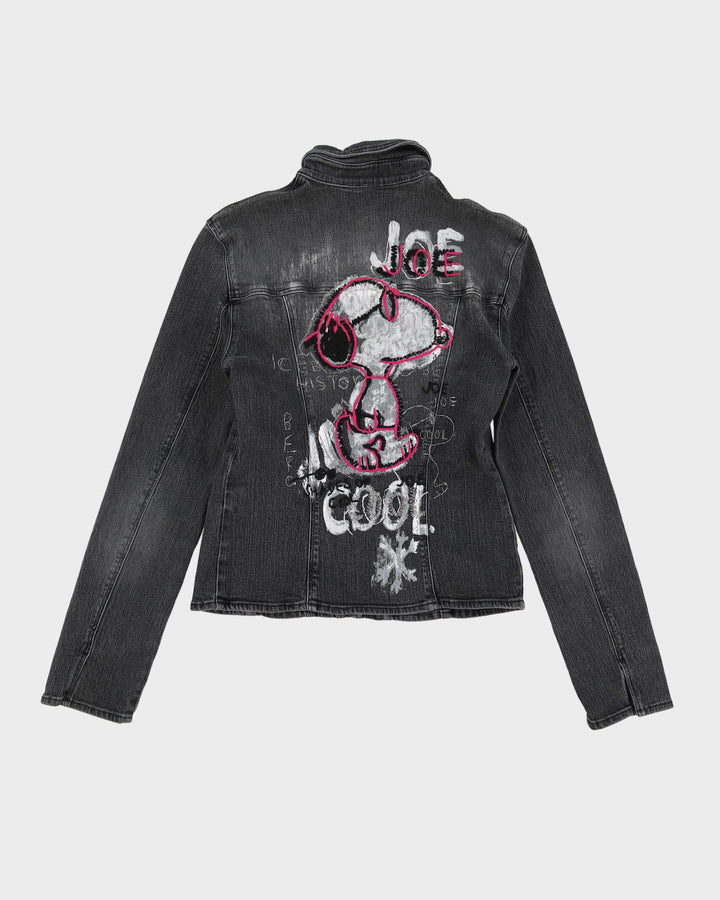 00s Y2K Iceberg X Snoopy Peanuts Grey Denim Jacket - M