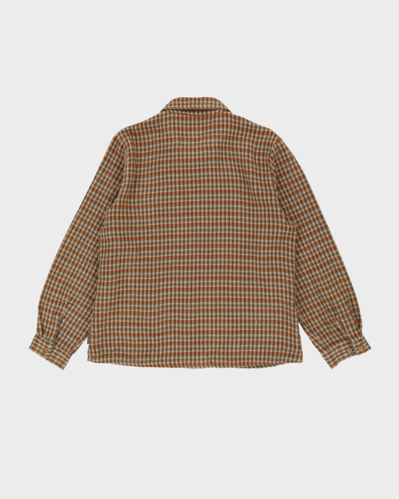 Woolrich Brown / Beige Check Patterned Full-Zip Jacket - L