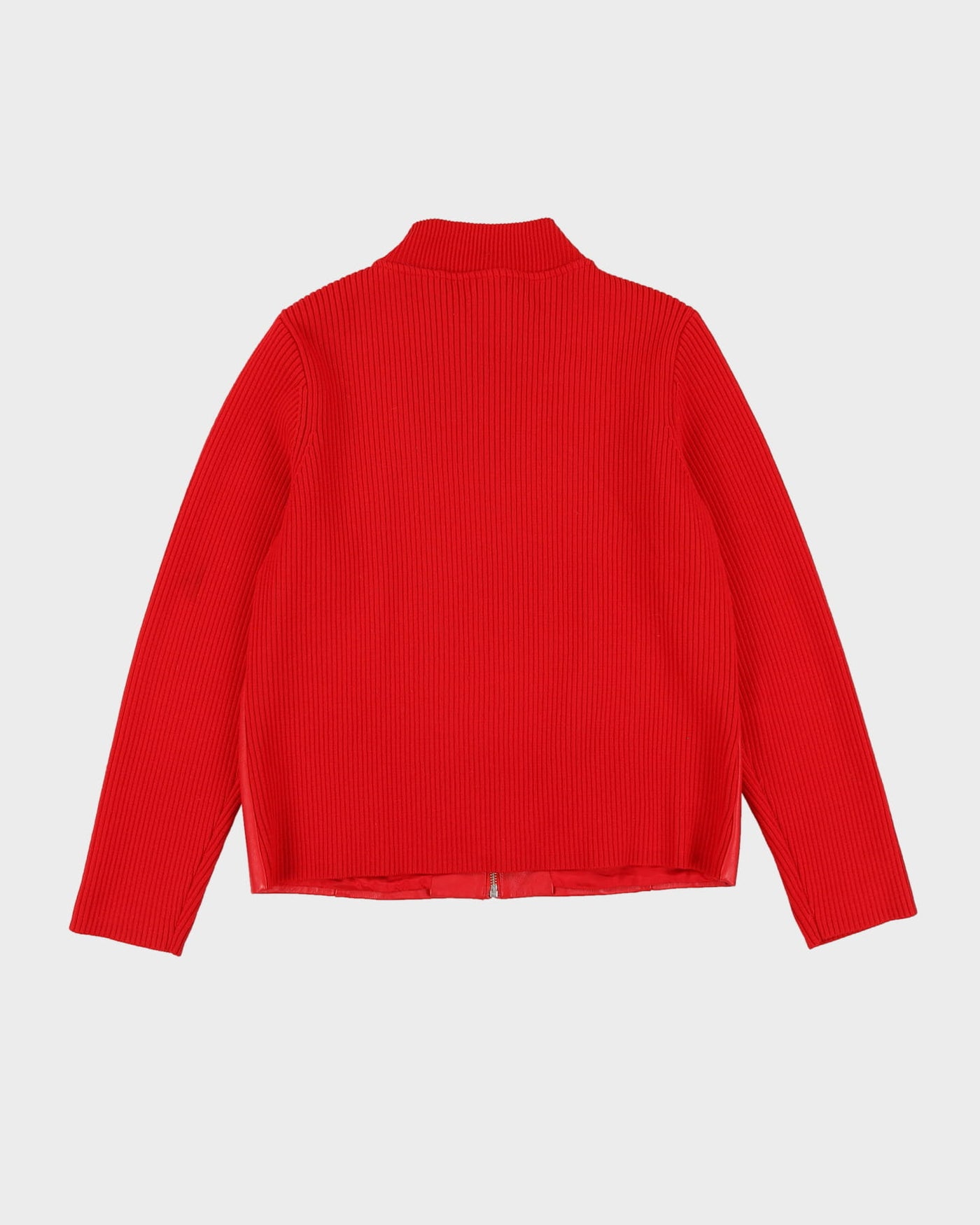 Pendleton Red Leather With Knitted Sleeves Jacket - S / M