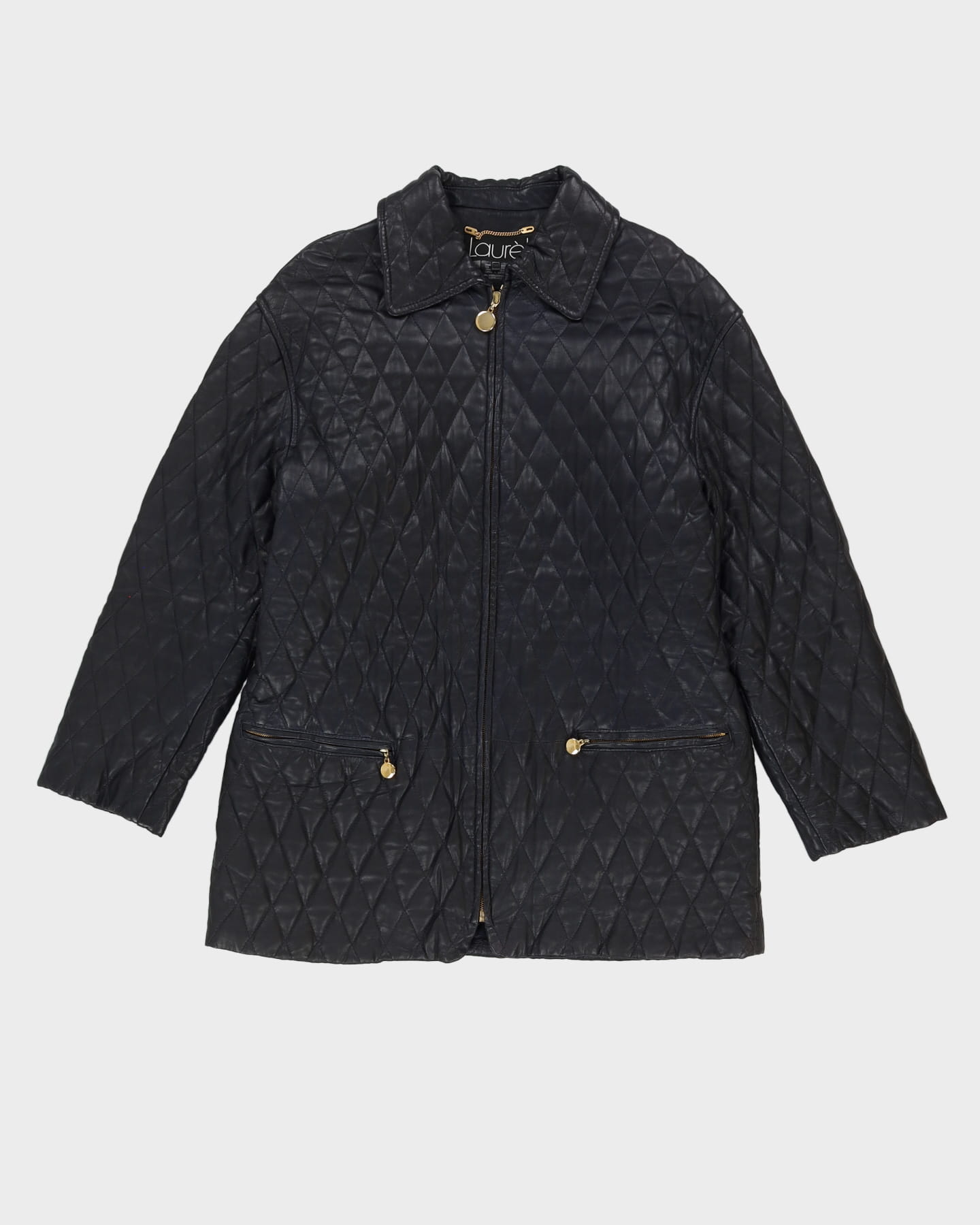 Laurel Black Quilted Leather Jacket - M
