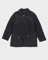 Laurel Black Quilted Leather Jacket - M