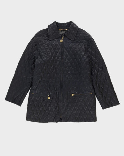 Laurel Black Quilted Leather Jacket - M
