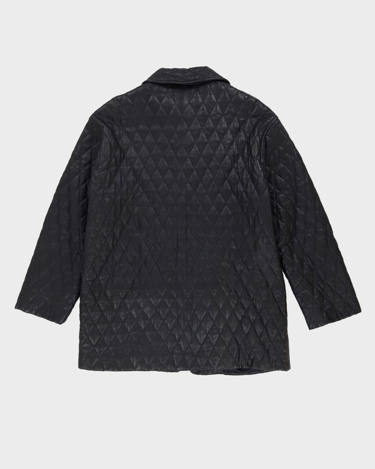 Laurel Black Quilted Leather Jacket - M
