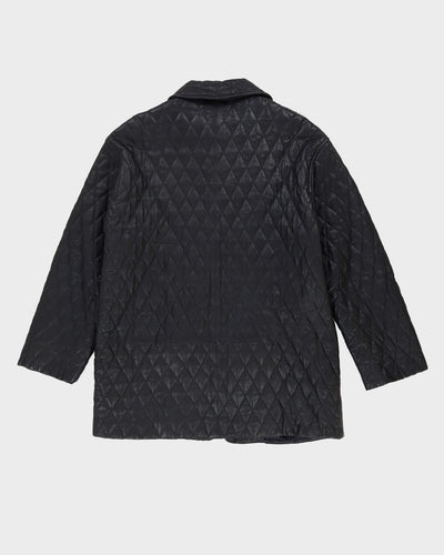 Laurel Black Quilted Leather Jacket - M
