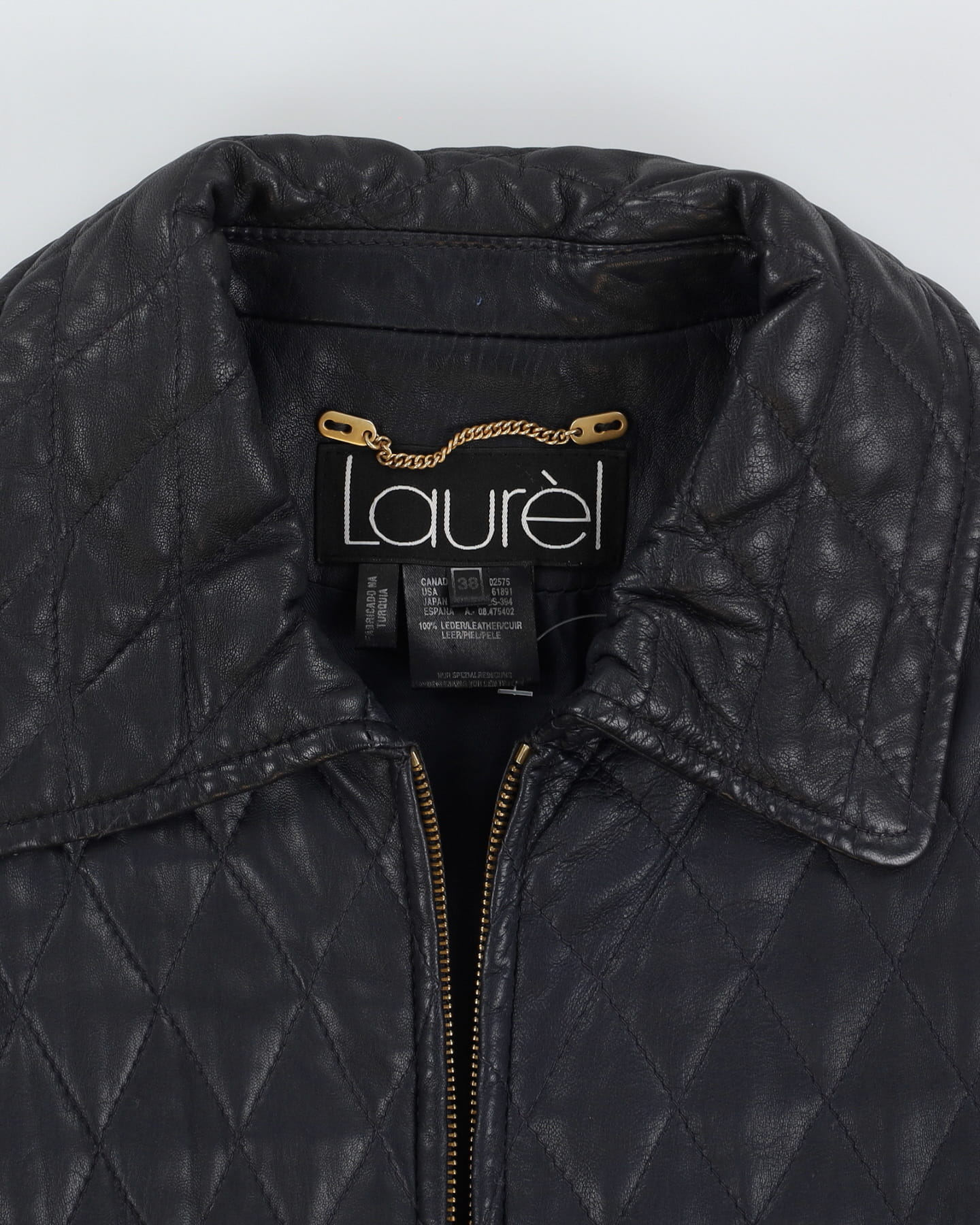 Laurel Black Quilted Leather Jacket - M