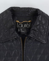 Laurel Black Quilted Leather Jacket - M