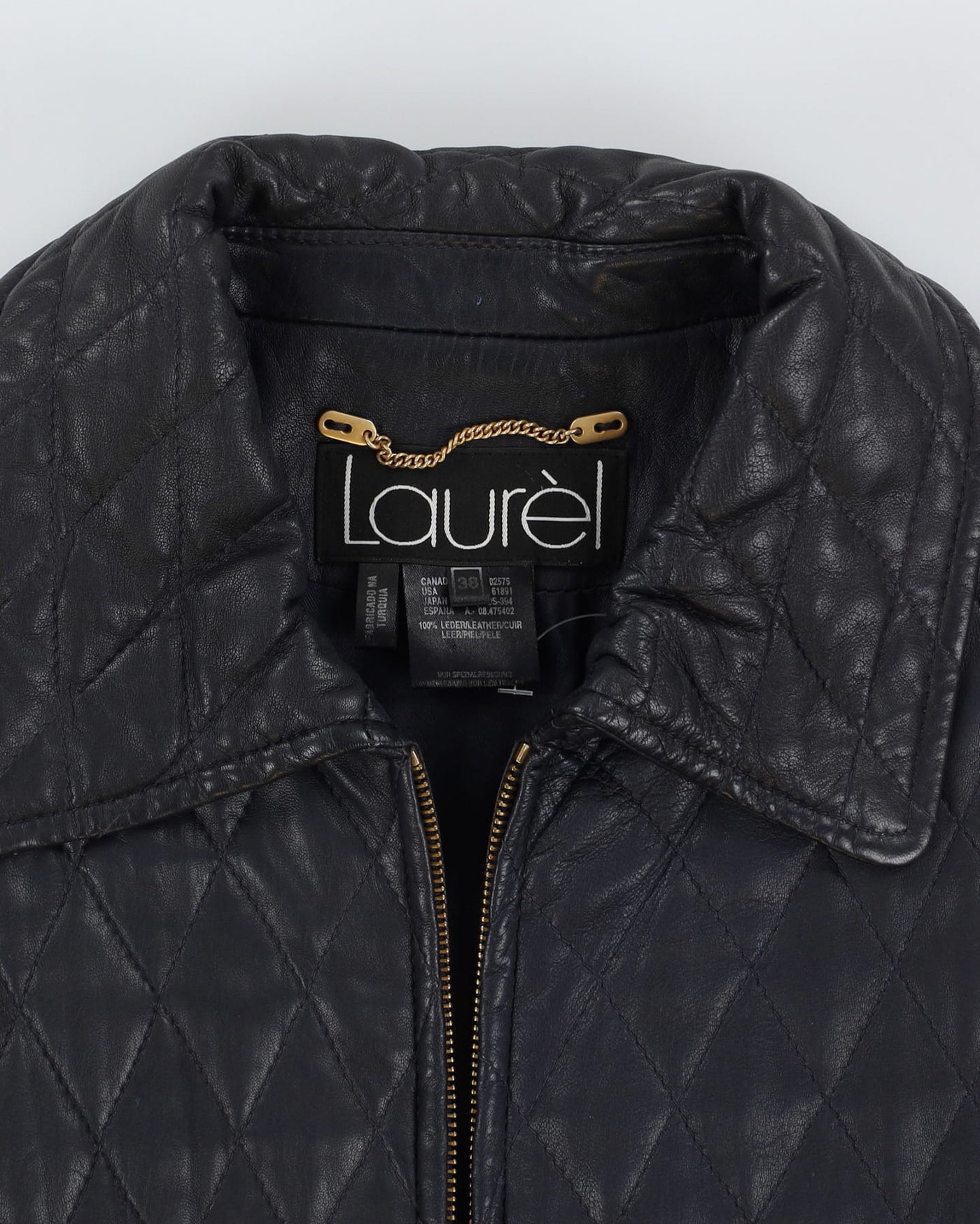 Laurel Black Quilted Leather Jacket - M