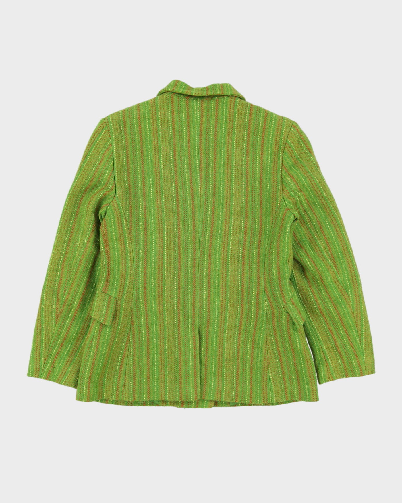 Sisley Green Patterned Wool Blazer Jacket - S