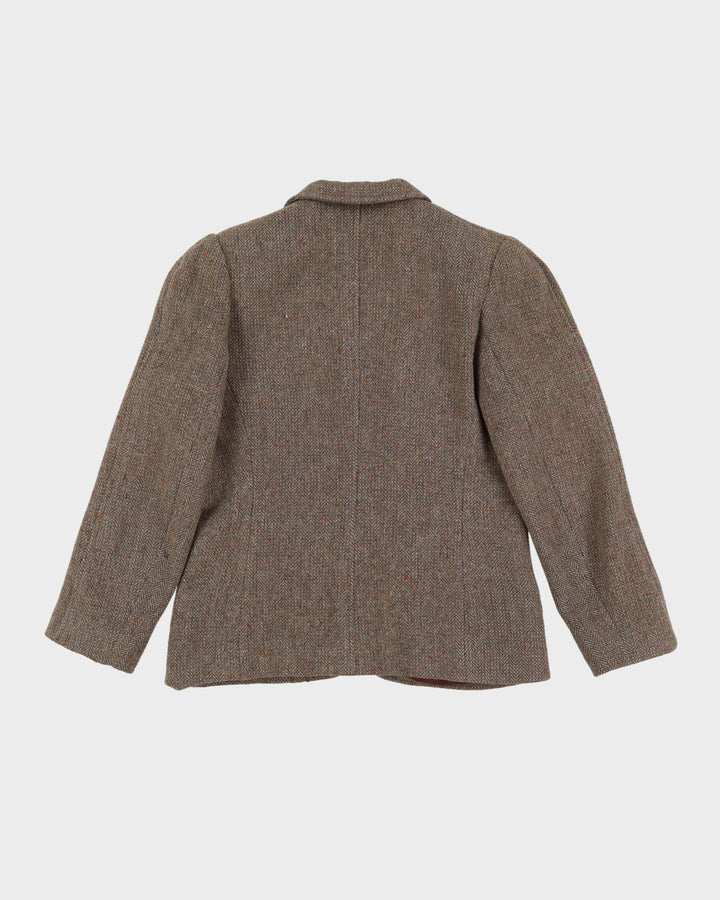 Vintage Jaeger Brown Tweed Blazer Jacket - S