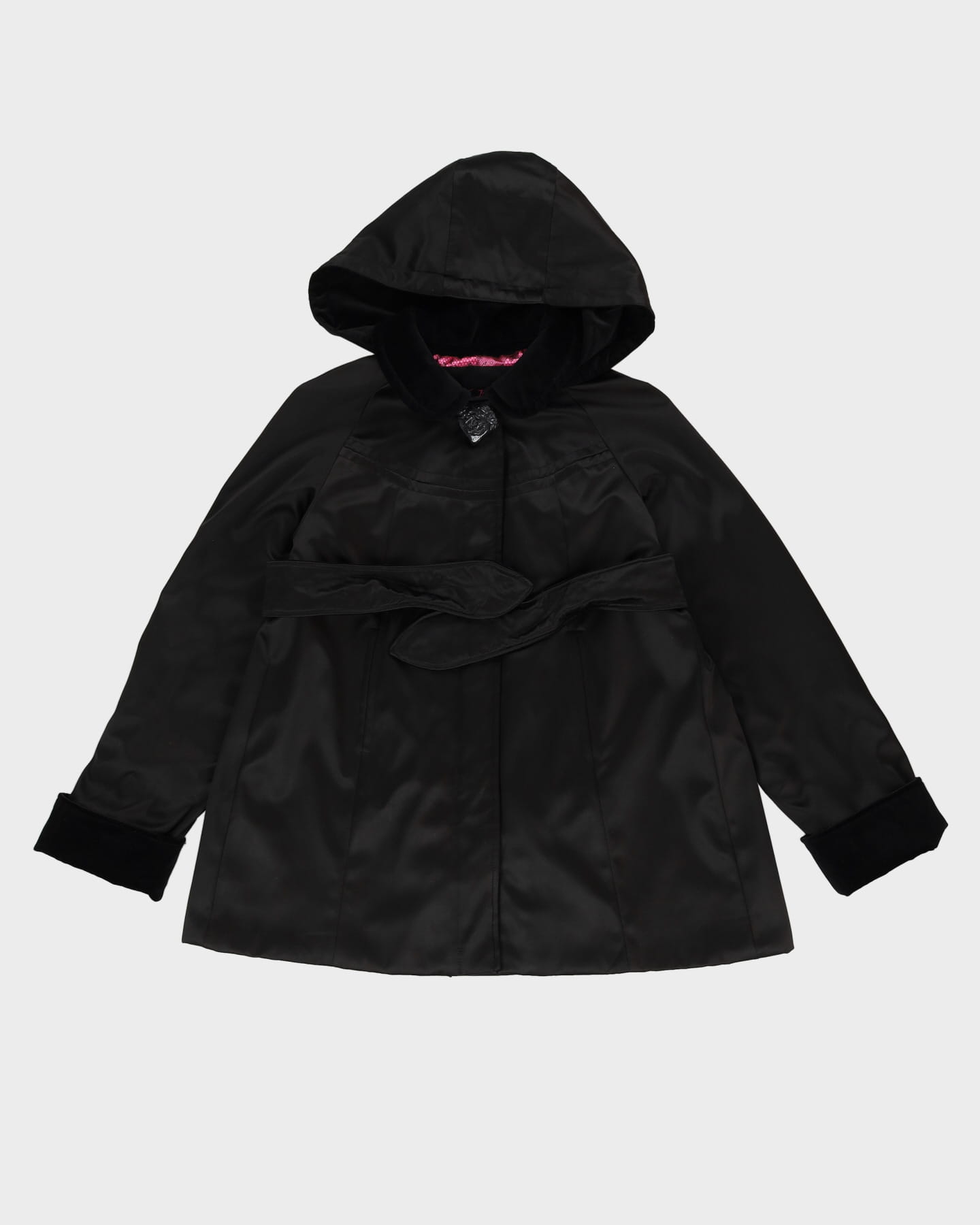 Betsey Johnson Black A-Line Padded Jacket - S