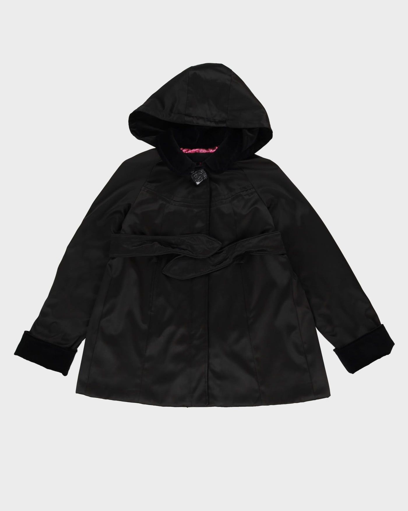 Betsey Johnson Black A-Line Padded Jacket - S