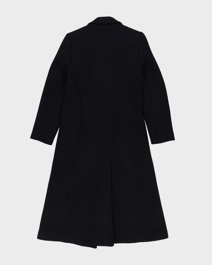 Vintage 1990s Navy Blue Wool Overcoat - S