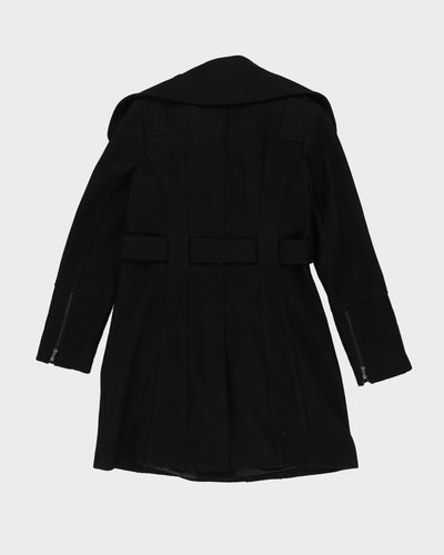 Guess Black Belted Overcoat - S