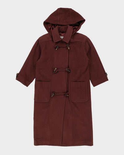 London Fog Burgundy Wool Overcoat - L