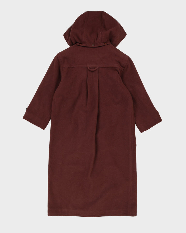 London Fog Burgundy Wool Overcoat - L
