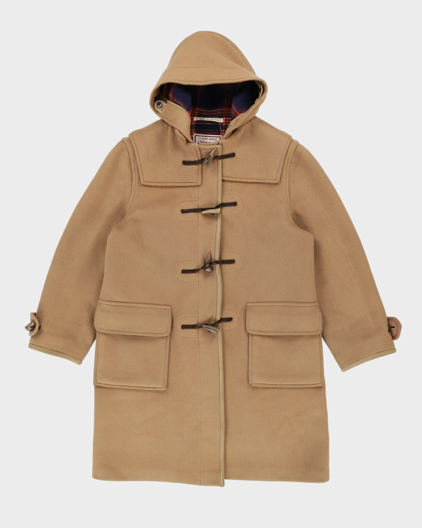 Gloverall Beige Hooded Duffel Coat - M